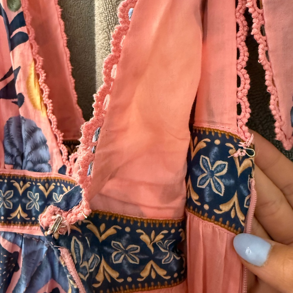 FARM Rio Pink and Blue Floral Midi Dress - Picture 11 of 11